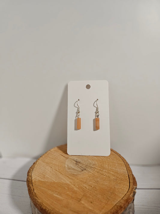 Peach Aventurine Dangle Earrings