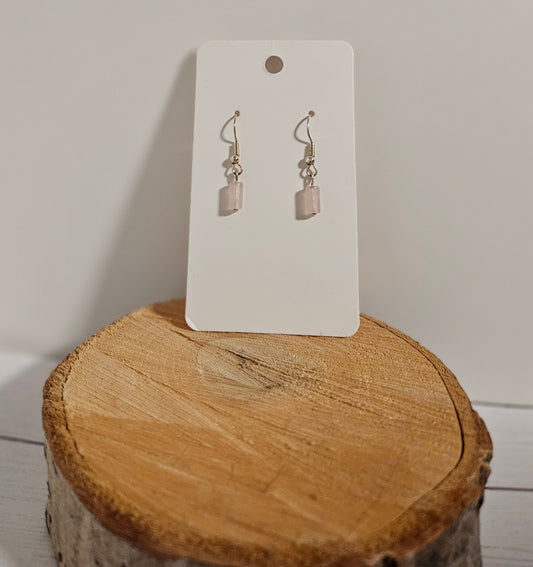 Rose Quartz Dangle Earrings