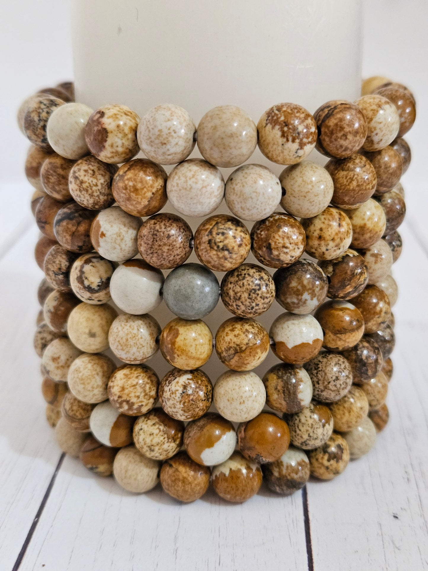 Round Bead Crystal Bracelets