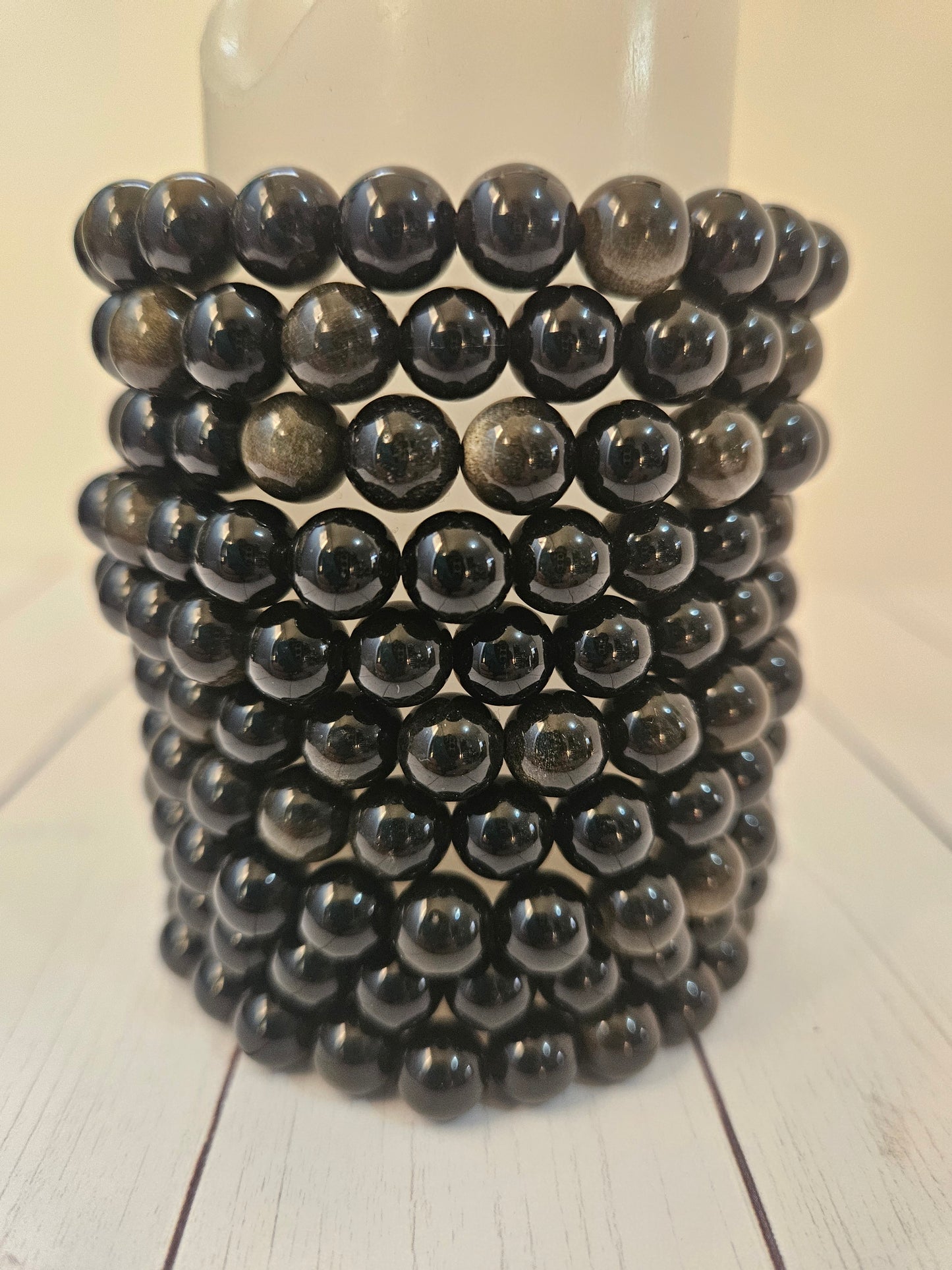 Round Bead Crystal Bracelets