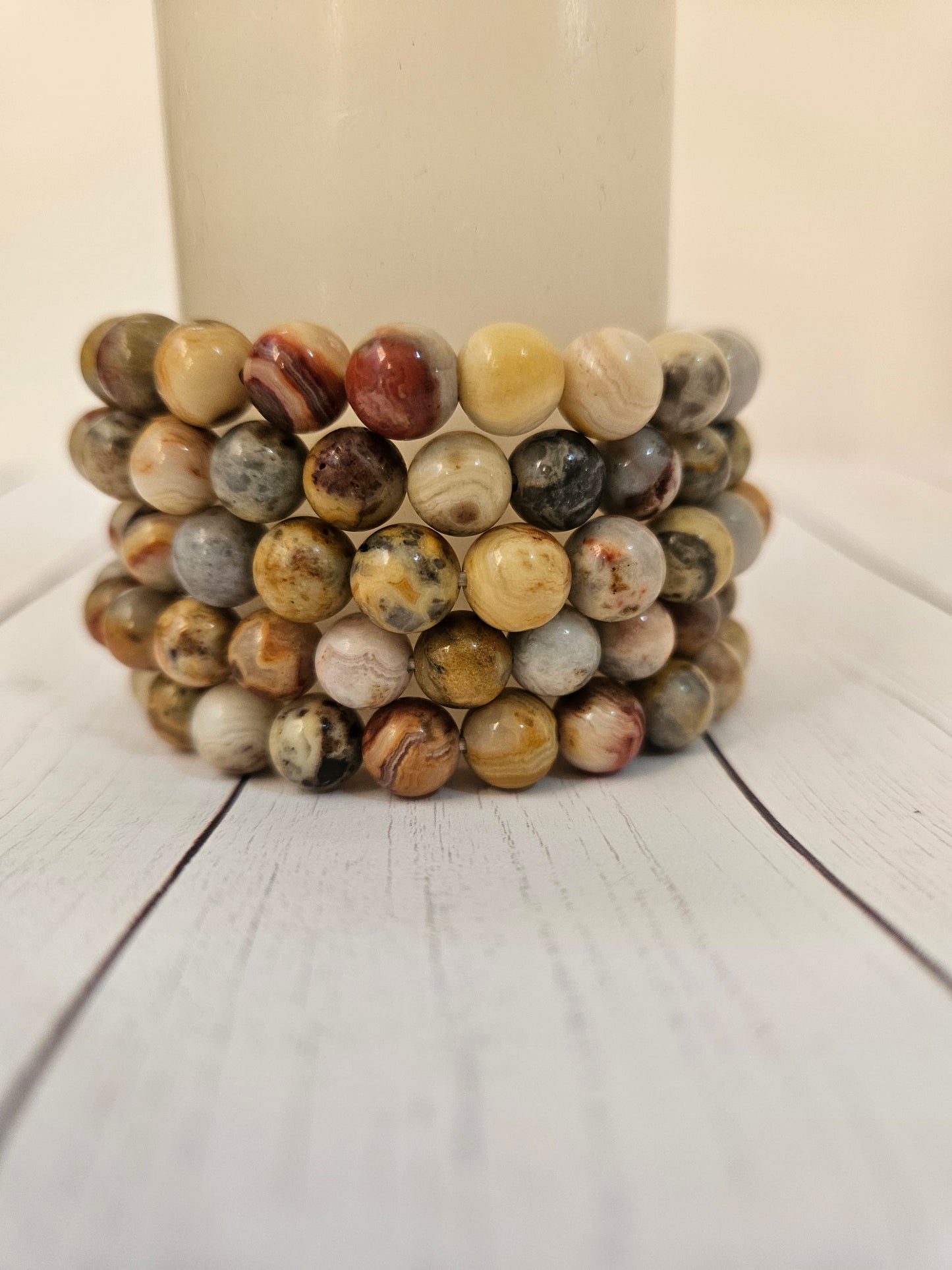 Round Bead Crystal Bracelets