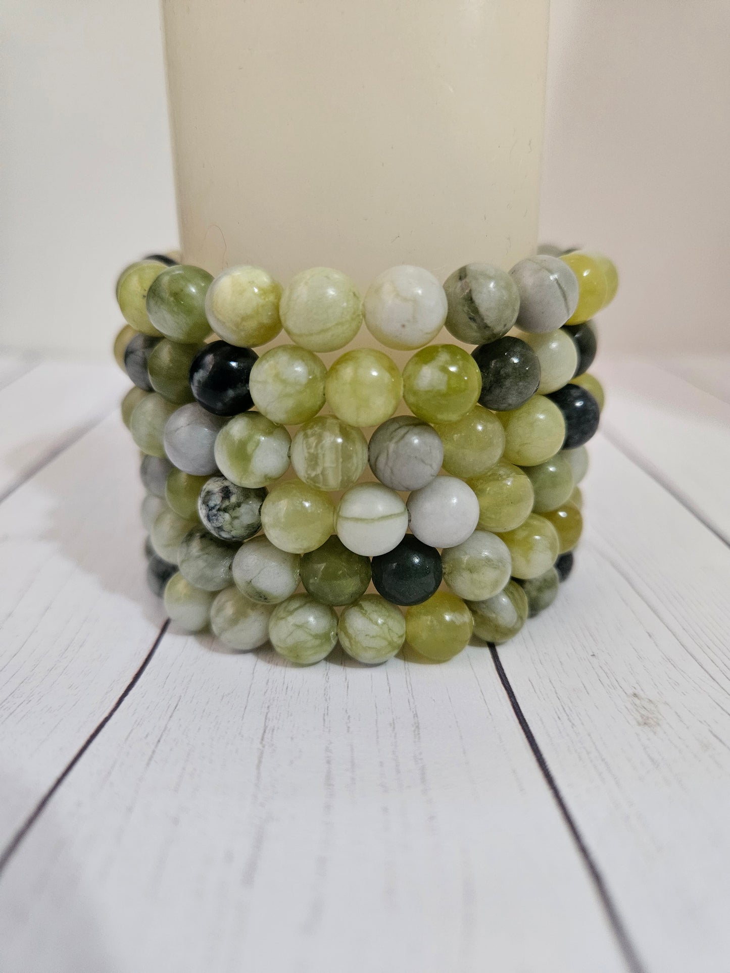 Round Bead Crystal Bracelets