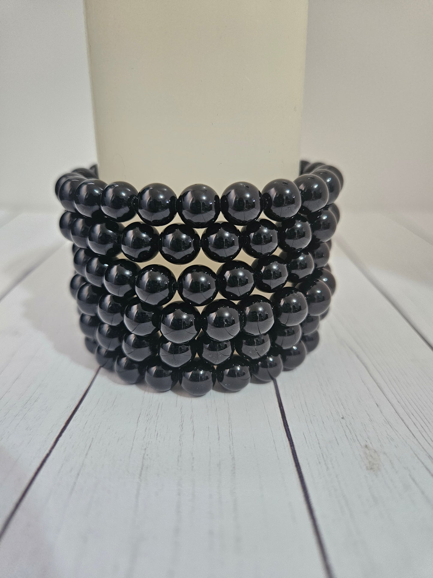 Round Bead Crystal Bracelets