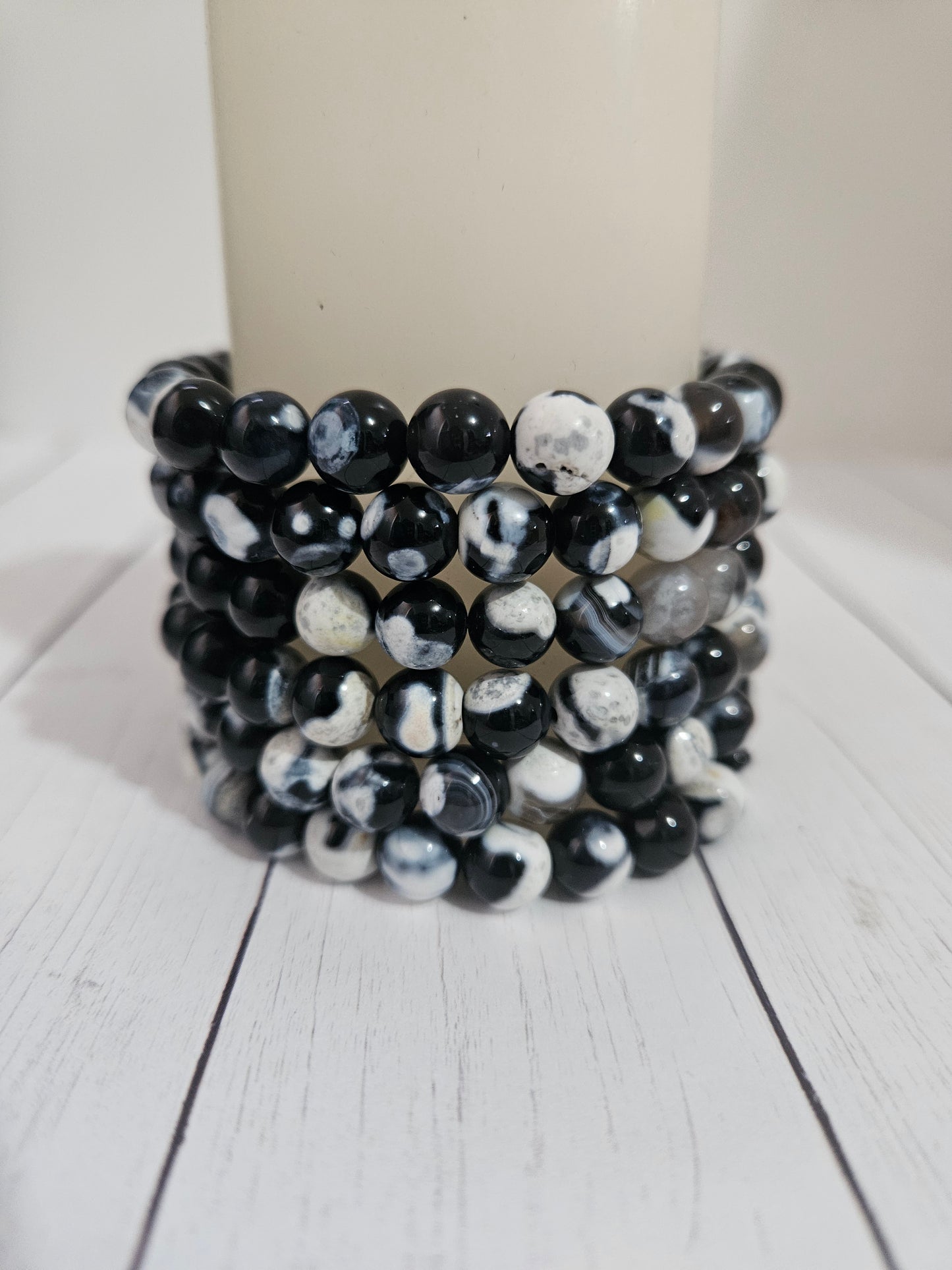 Round Bead Crystal Bracelets