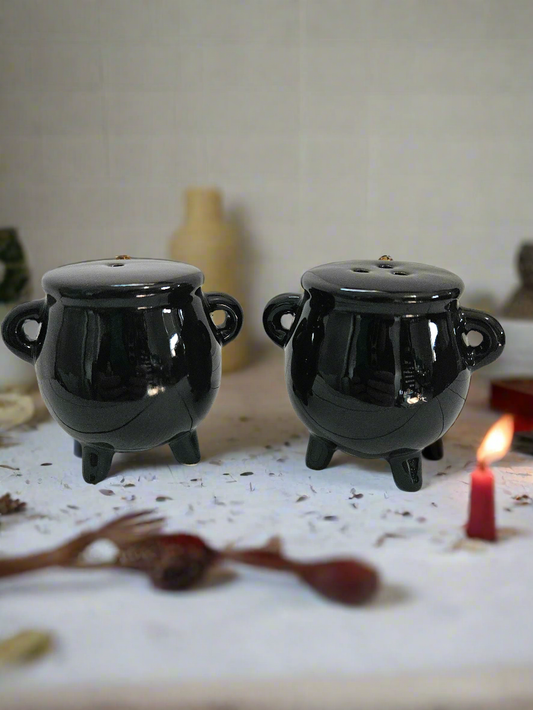 Cauldron Salt and Pepper Shakers