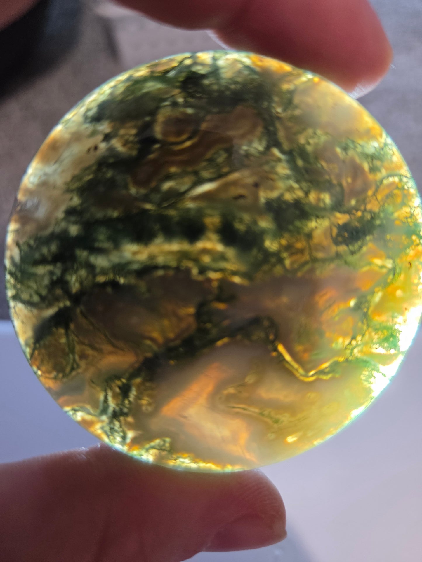 Moss Agate Disc