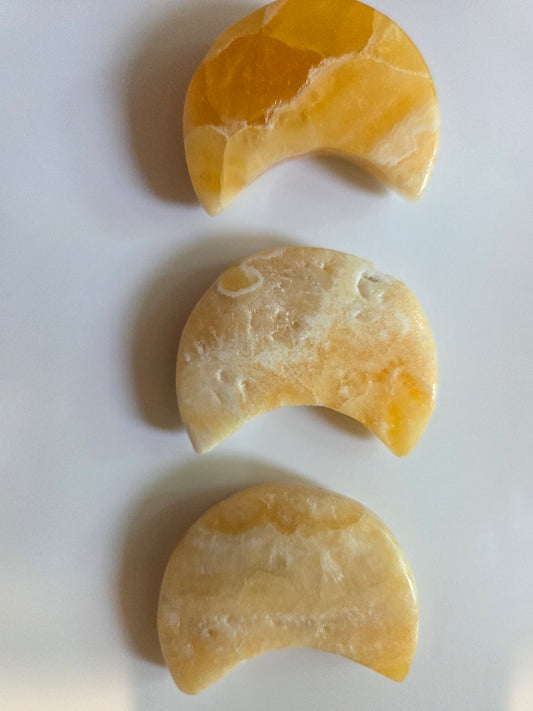 Yellow Calcite Moon