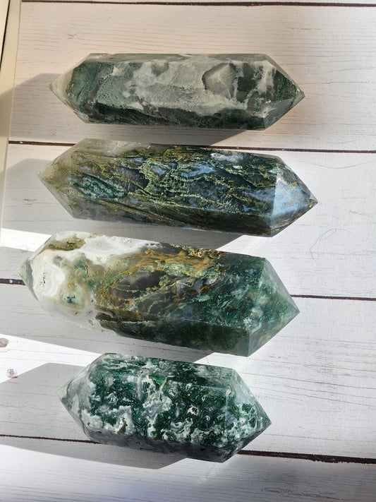 Moss Agate Double Terminated