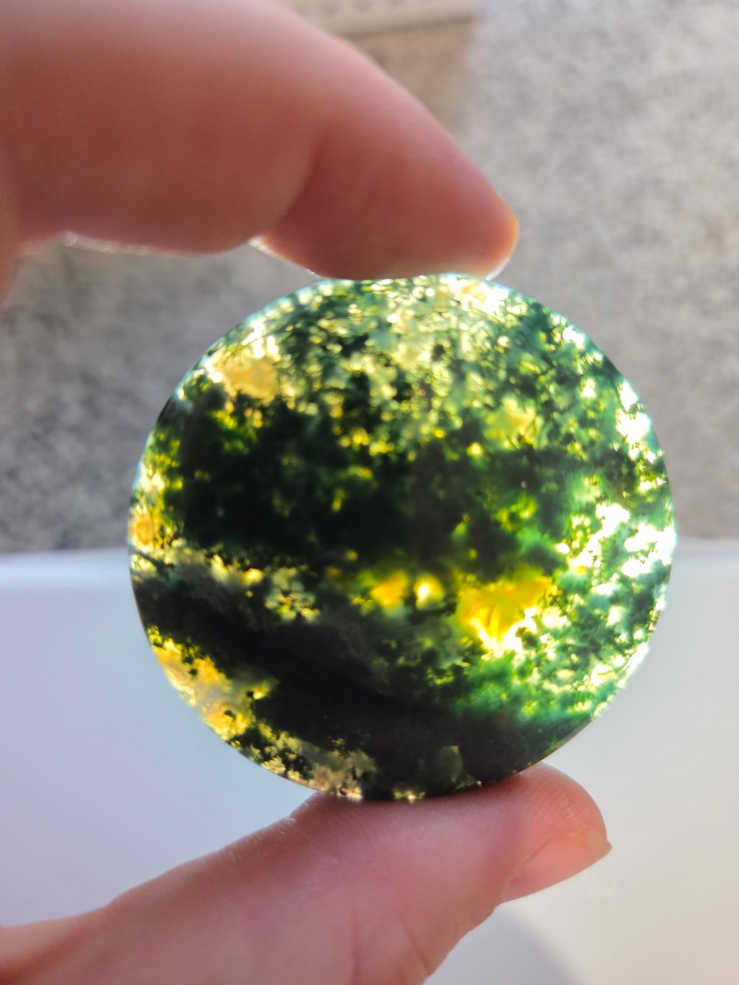 Moss Agate Disc