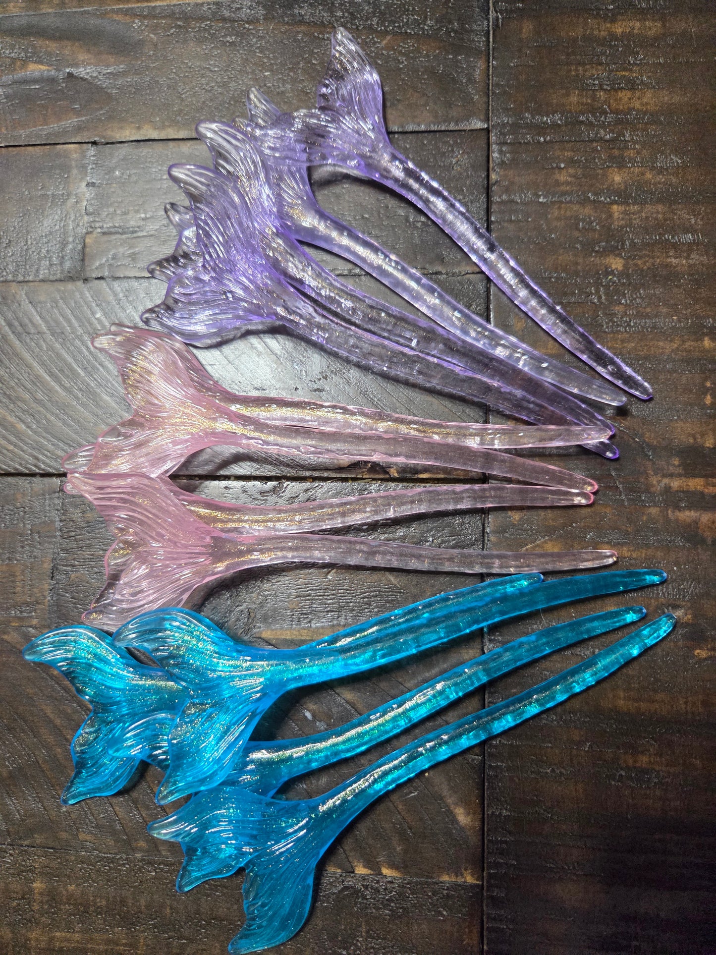 Mermaid tail hair sticks