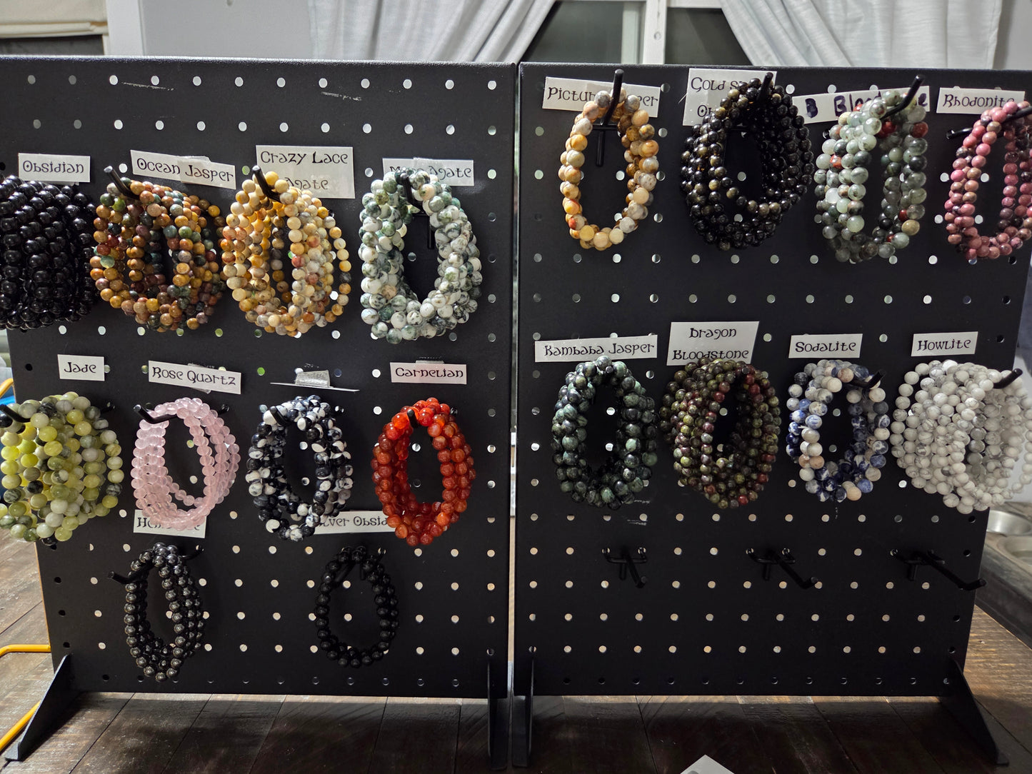 Crystal bead bracelets pack of 10