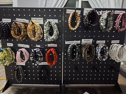 Crystal bead bracelets pack of 10